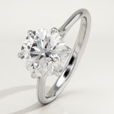 2.0 CT Round Cut Solitaire Lab-Grown Diamond Engagement Ring
