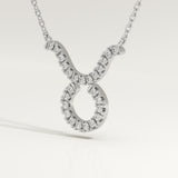 0.12 TCW Round Lab-Grown Diamond Taurus Zodiac Necklace