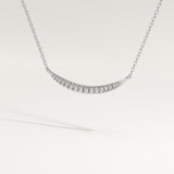 0.091 TCW Round Lab-Grown Diamond Smile Charm Necklace