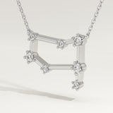 0.18 TCW Round Lab-Grown Diamond Gemini Constellation Necklace
