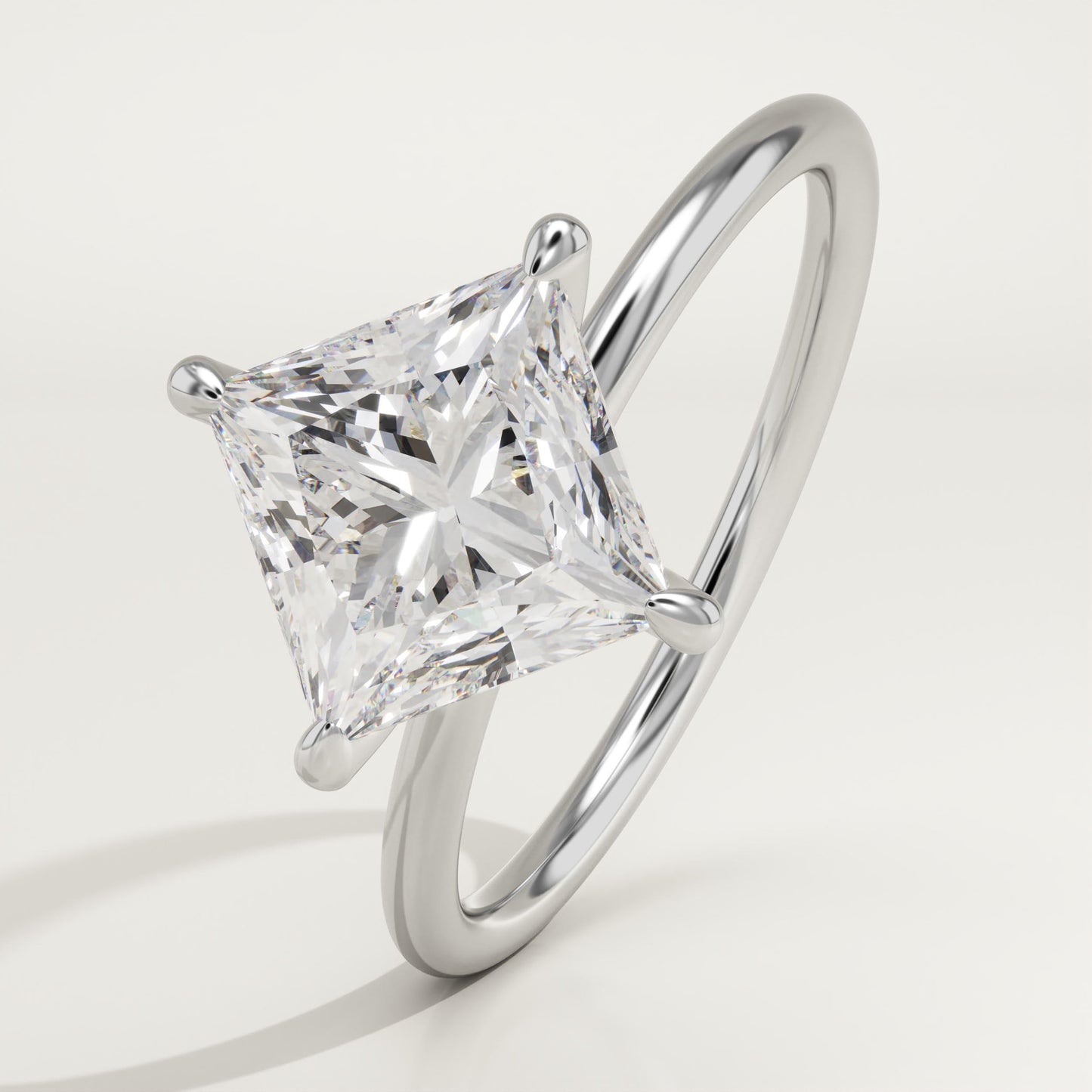 East West Princess Cut Solitaire Lab-Grown Diamond Engagement Ring