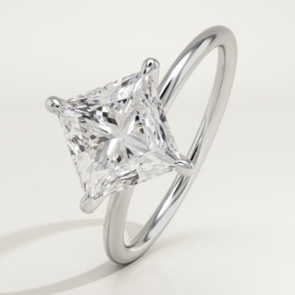 East West Princess Cut Solitaire Lab-Grown Diamond Engagement Ring