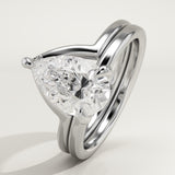 1.99 CT Pear Cut Solitaire Lab-Grown Diamond Bridal Set