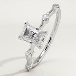 2.0 CT Radiant Cut Dainty Pave Lab-Grown Diamond Engagement Ring
