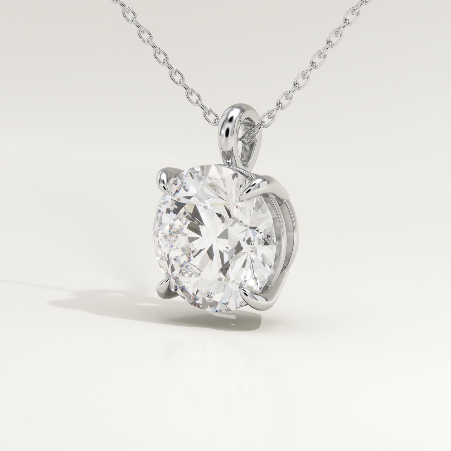 2 CT Round Lab-Grown Diamond Solitaire Necklace