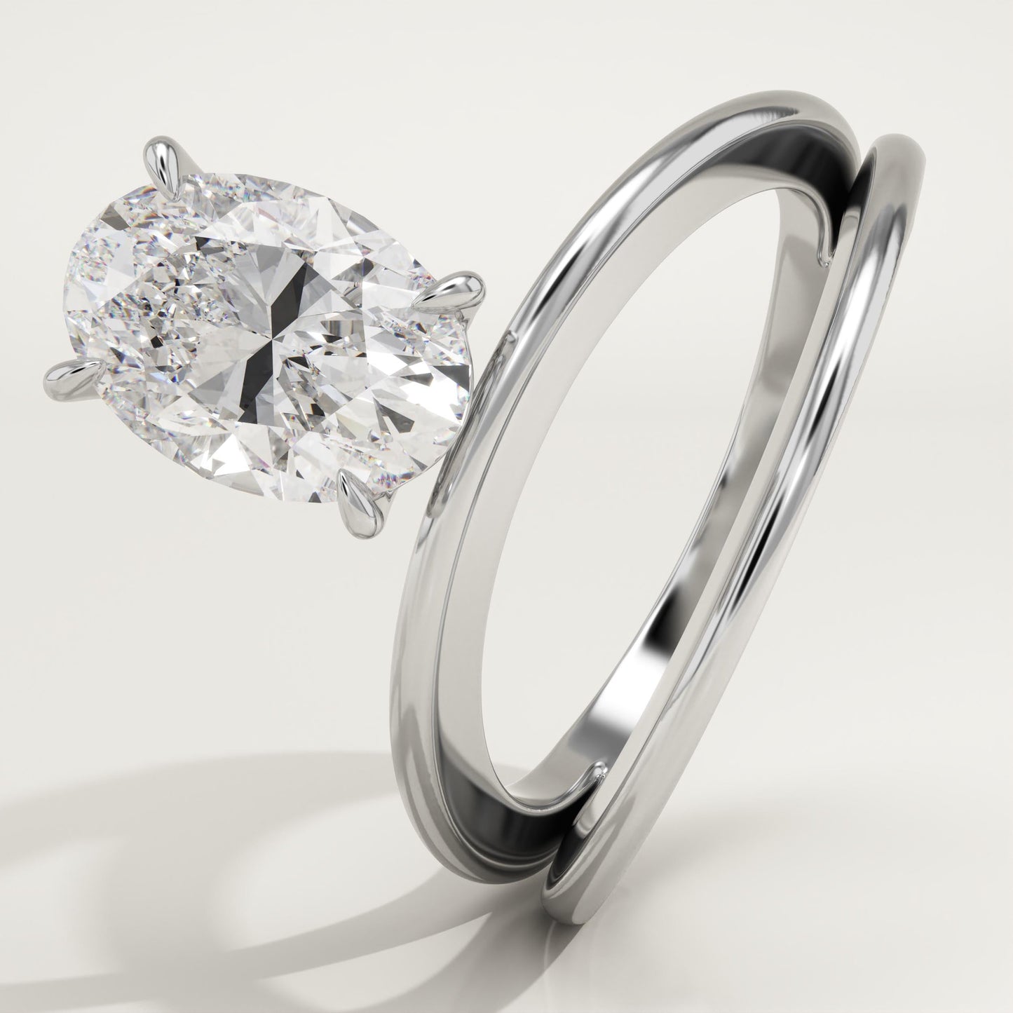 Oval Cut Solitaire Lab-Grown Diamond Engagement Ring