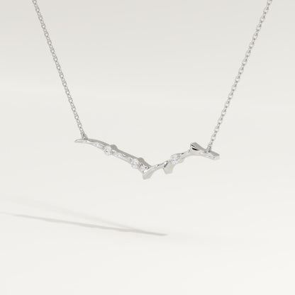 0.7 TCW Round Lab-Grown Diamond Charm Necklace