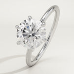 2.0 CT Round Cut Solitaire Lab-Grown Diamond Engagement Ring