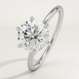 2.0 CT Round Cut Solitaire Lab-Grown Diamond Engagement Ring
