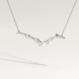 0.07 TCW Round Lab-Grown Diamond Nature Inspired Necklace