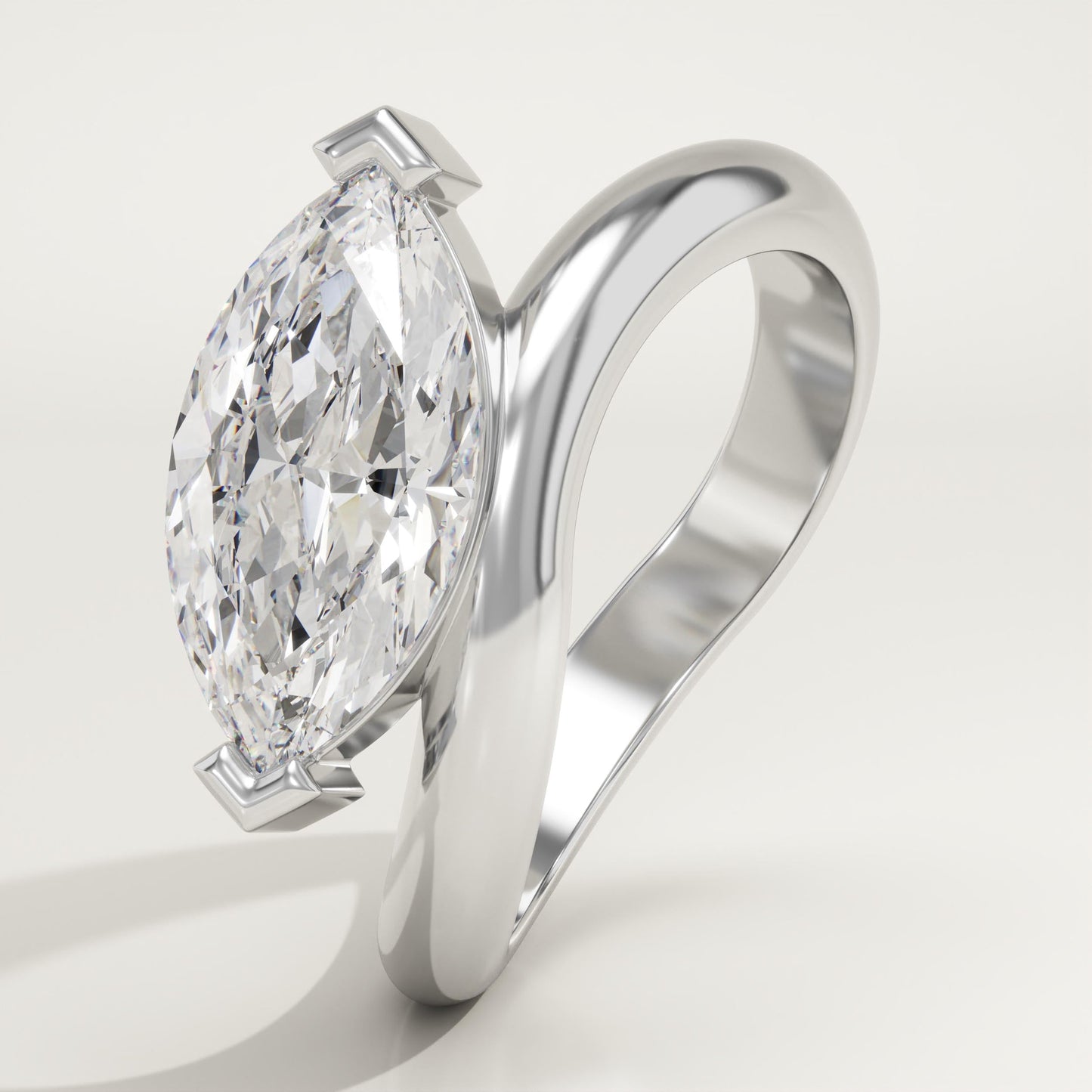Marquise Cut Solitaire Lab-Grown Diamond Engagement Ring
