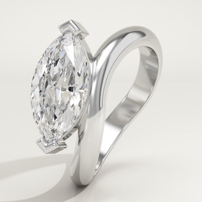 Marquise Cut Solitaire Lab-Grown Diamond Engagement Ring