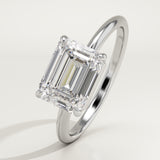 2.0 CT Emerald Cut Solitaire Lab-Grown Diamond Engagement Ring