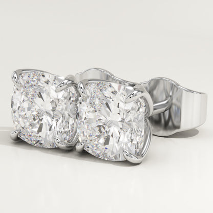 1 TCW Cushion Lab-Grown Diamond Stud Earrings