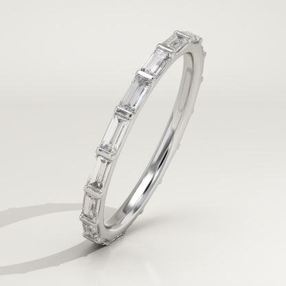 1.61 TCW Baguette Lab-Grown Diamond Full Eternity Wedding Band
