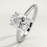 2.0 CT Oval Cut Solitaire Lab-Grown Diamond Engagement Ring