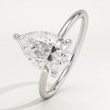 2.0 CT Pear Cut Solitaire Lab-Grown Diamond Engagement Ring