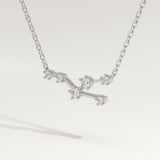 0.062 TCW Round Lab-Grown Diamond Taurus Constellation Necklace
