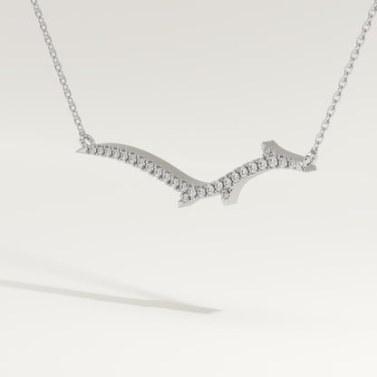 0.123 TCW Round Lab-Grown Diamond Nature Inspired Necklace