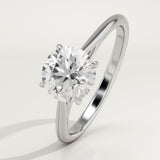 2.0 CT Round Cut Solitaire Lab-Grown Diamond Engagement Ring