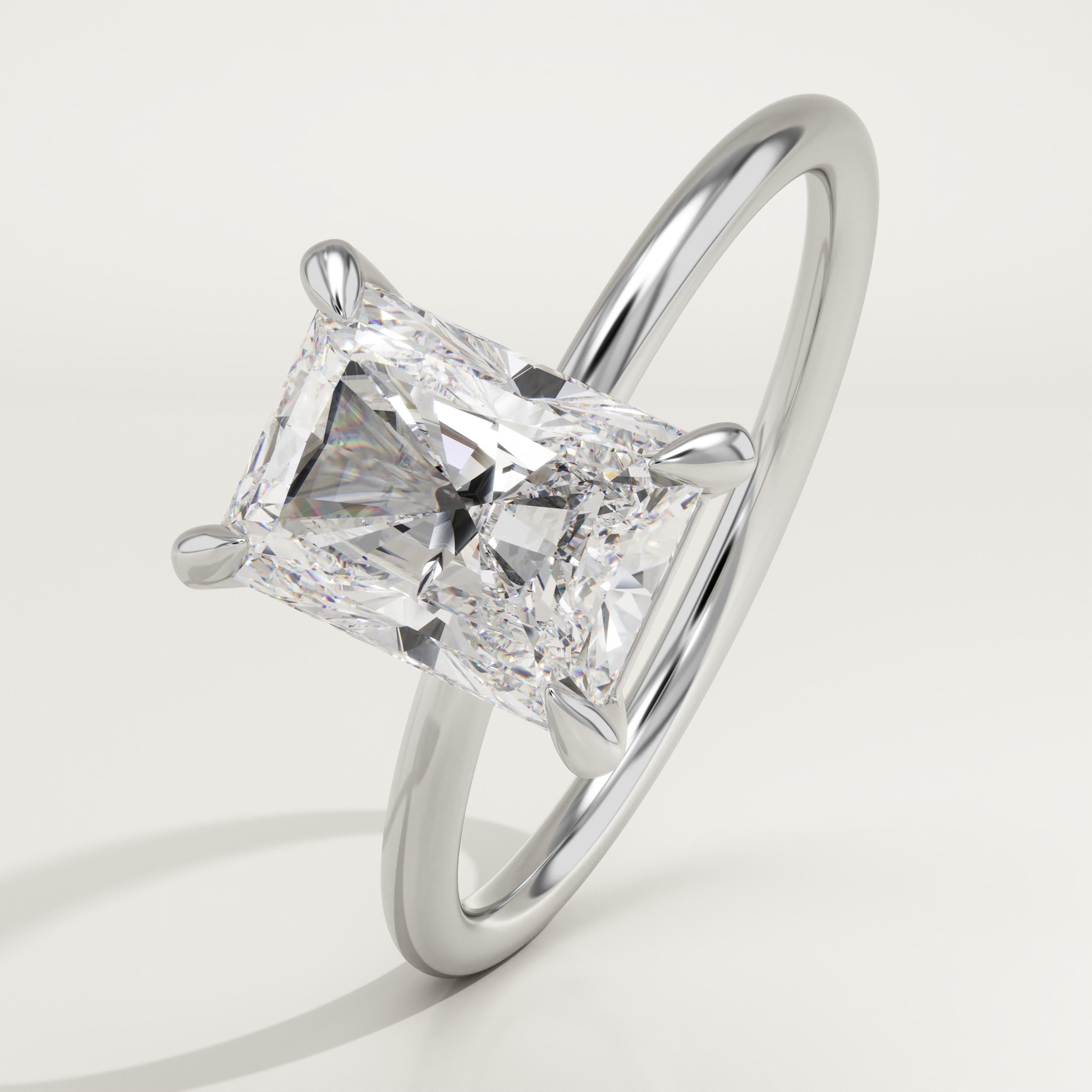 2.0 CT Radiant Cut Solitaire Lab-Grown Diamond Engagement Ring