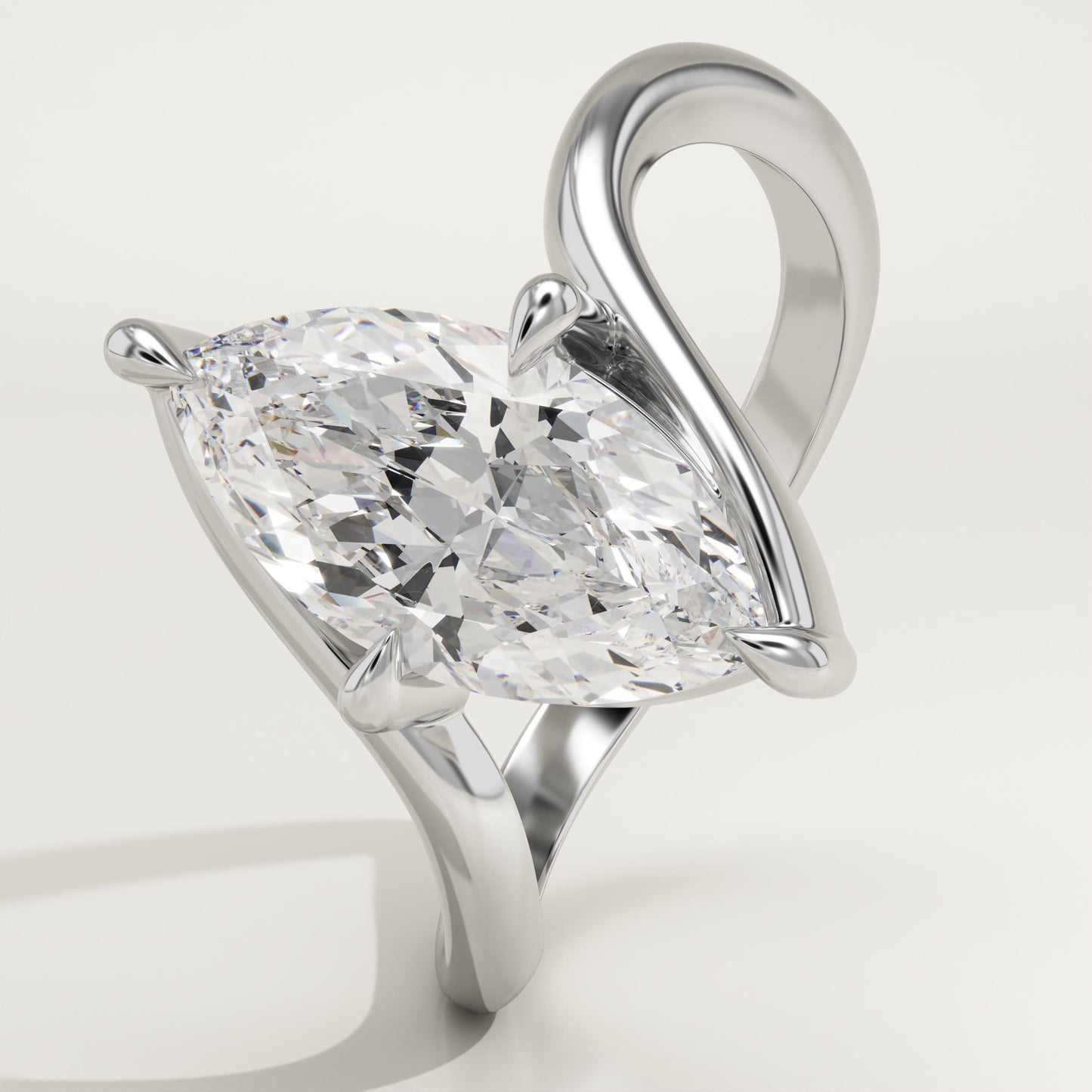 Marquise Cut Solitaire Lab-Grown Diamond Engagement Ring