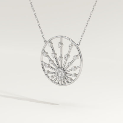 0.28 TCW Round Lab-Grown Diamond Charm Necklace