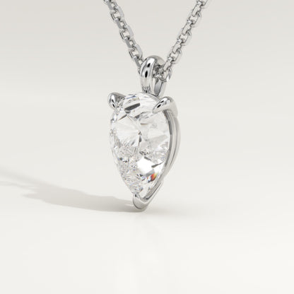 2 CT Pear Lab-Grown Diamond Solitaire Necklace