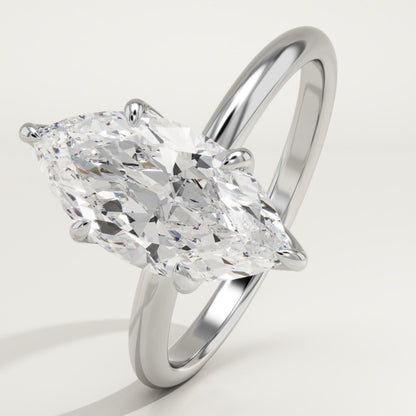 1.75 CT Marquise Cut Solitaire Moissanite Engagement Ring