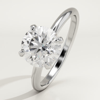 2 CT Round Cut Solitaire Moissanite Engagement Ring