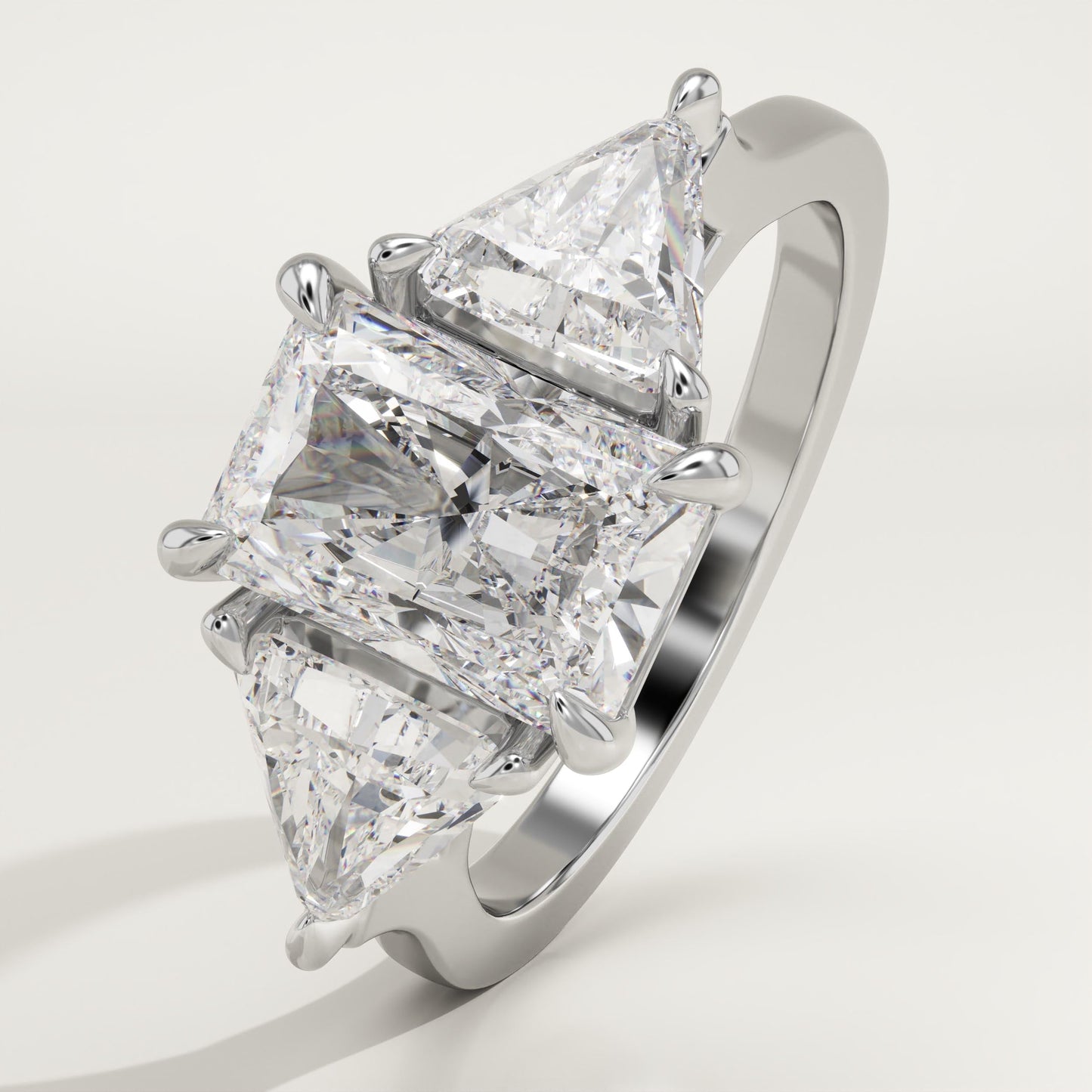 Radiant Cut Three Stone Lab-Grown Diamond Engagement Ring