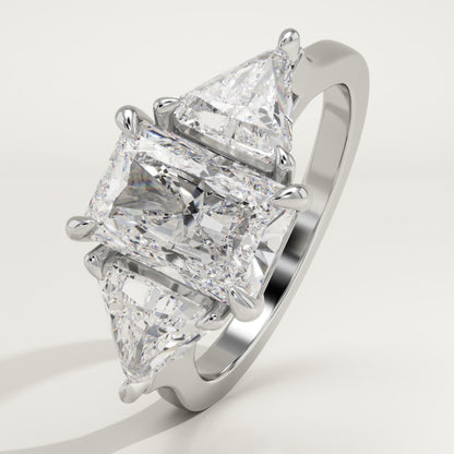 Radiant Cut Three Stone Lab-Grown Diamond Engagement Ring