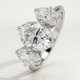 2.0 CT Oval Cut Three Stone Lab-Grown Diamond Engagement Ring