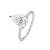 2.0 CT Pear Cut Hidden Halo Lab-Grown Diamond Engagement Ring