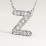 0.28 TCW Round Lab-Grown Diamond Z Initial Necklace