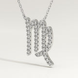 0.204 TCW Round Lab-Grown Diamond Virgo Zodiac Necklace
