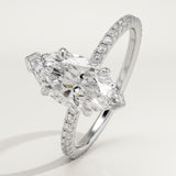 1.5 CT Marquise Cut Pave Lab-Grown Diamond Engagement Ring