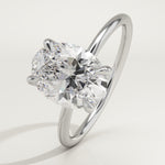 2.0 CT Oval Cut Hidden Halo Lab-Grown Diamond Engagement Ring