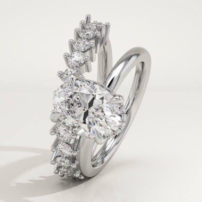 Oval Cut Double Shank Lab-Grown Diamond Engagement Ring