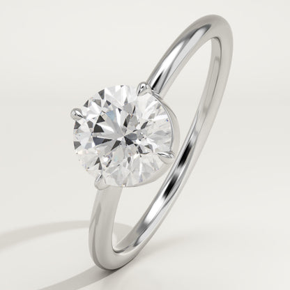 Round Cut Solitaire Lab-Grown Diamond Engagement Ring