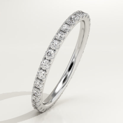 0.74 TCW Round Lab-Grown Diamond Full Eternity Wedding Band