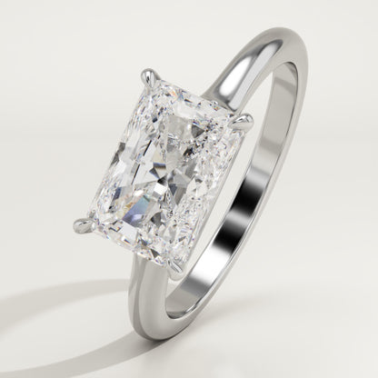 East West Radiant Cut Solitaire Lab-Grown Diamond Engagement Ring