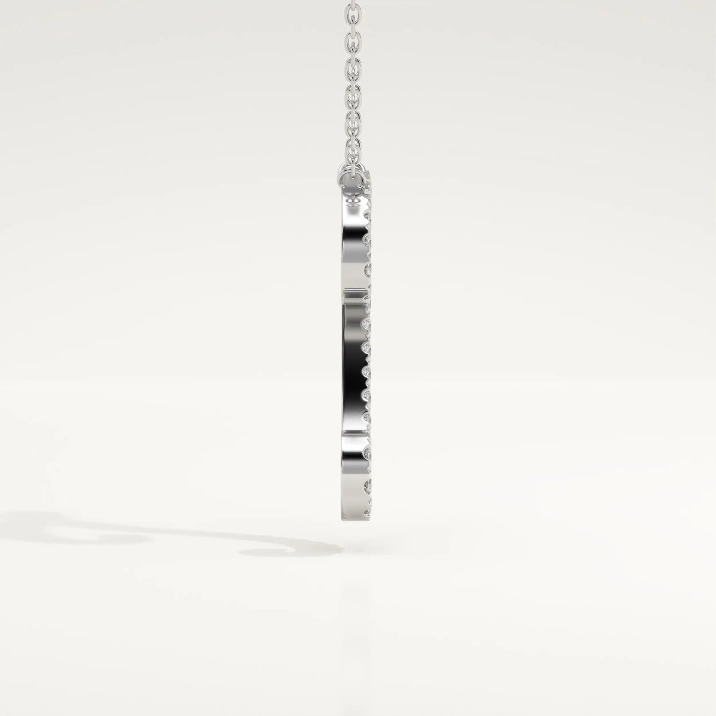 0.189 TCW Round Lab-Grown Diamond I Initial Necklace