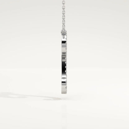 0.189 TCW Round Lab-Grown Diamond I Initial Necklace
