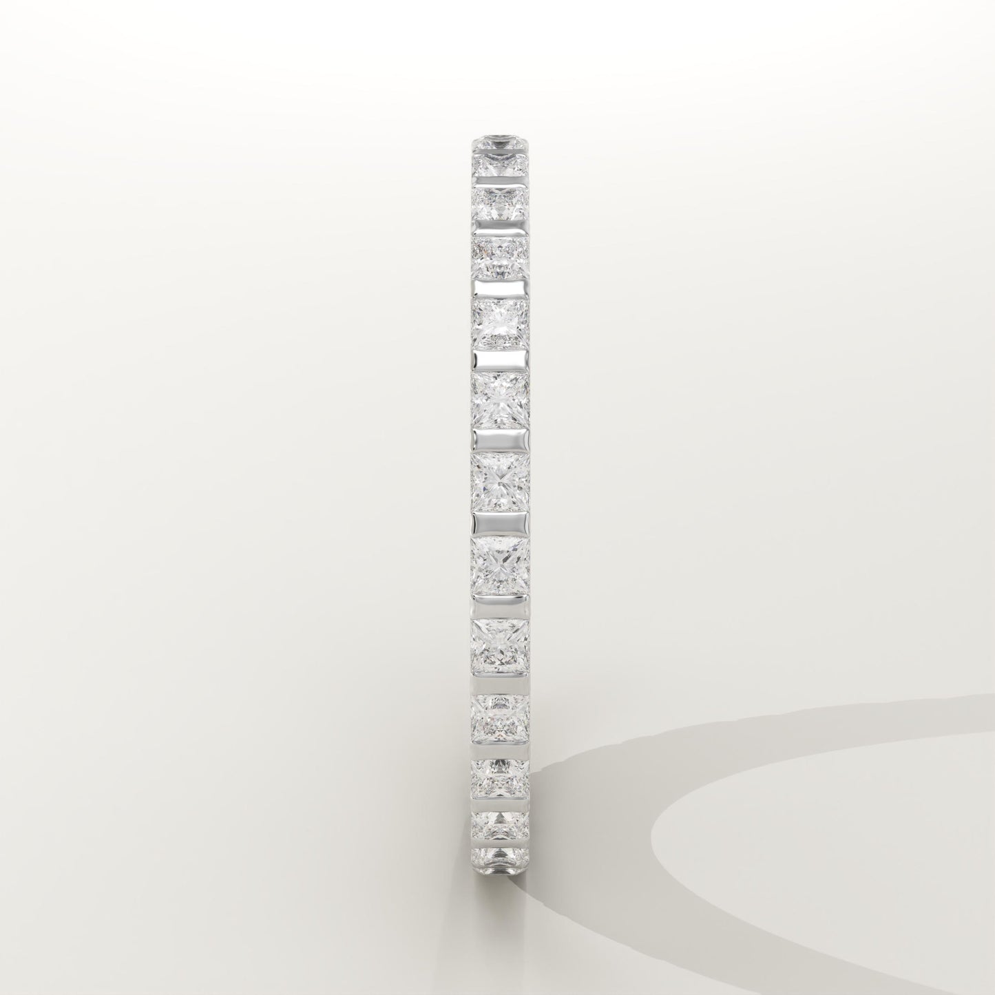 0.54 TCW Princess Lab-Grown Diamond Full Eternity Wedding Band