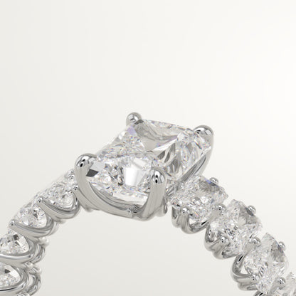 Radiant Cut Pave Lab-Grown Diamond Engagement Ring