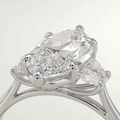 1.75 CT Marquise Cut Three Stone Moissanite Engagement Ring