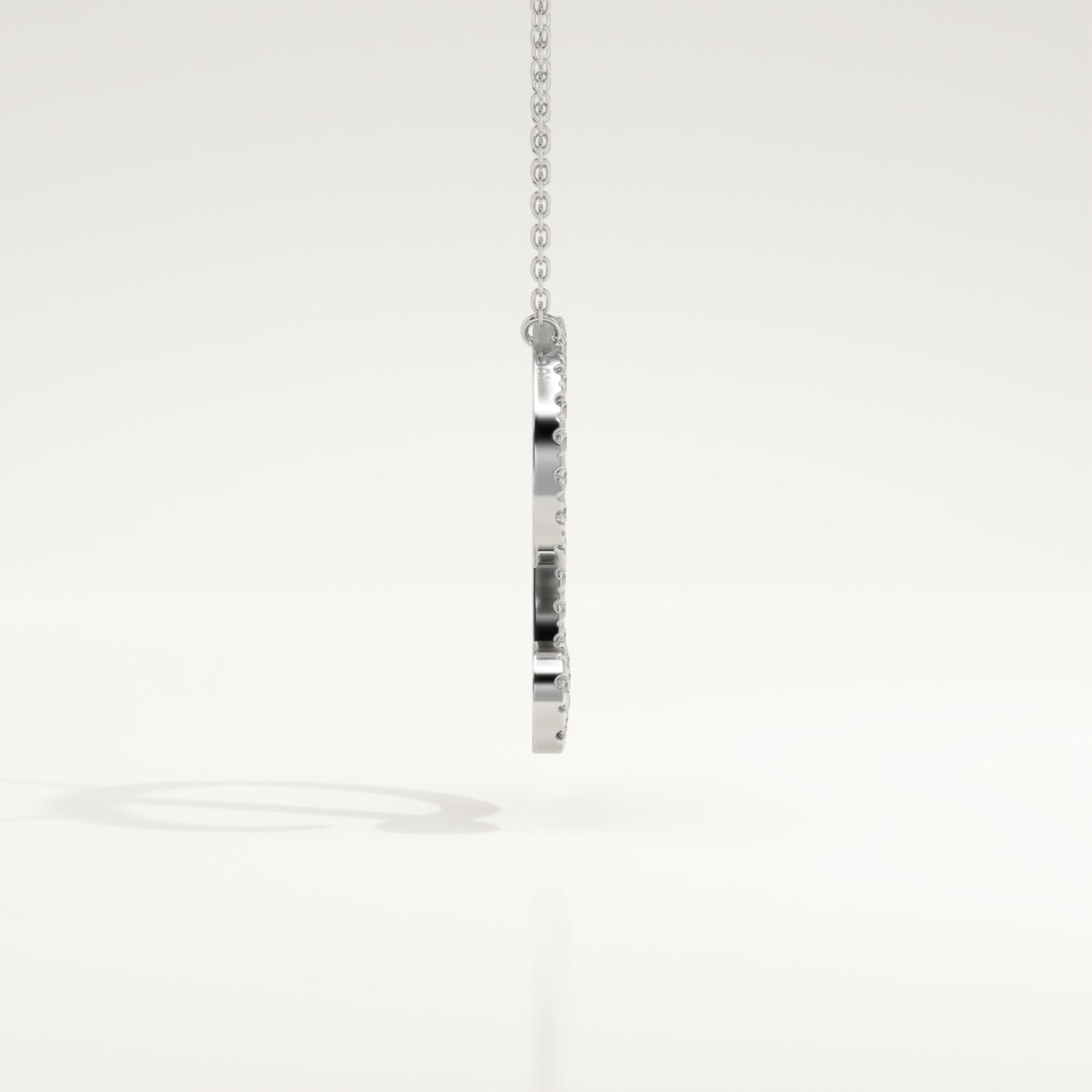 0.435 TCW Round Lab-Grown Diamond D Initial Necklace