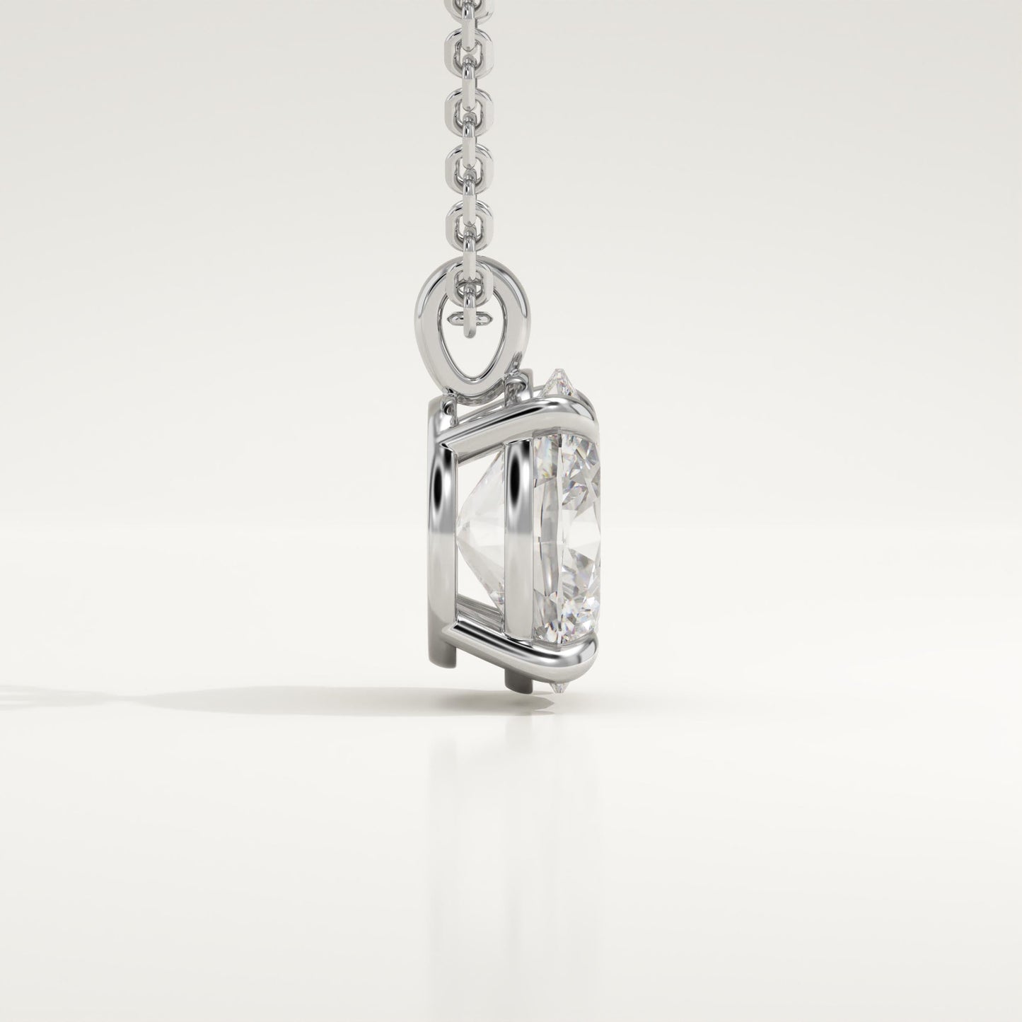 2 CT Oval Lab-Grown Diamond Solitaire Necklace