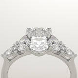 2.0 CT Oval Cut Cluster Lab-Grown Diamond Engagement Ring
